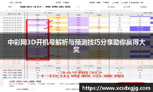 中彩网3D开机号解析与预测技巧分享助你赢得大奖